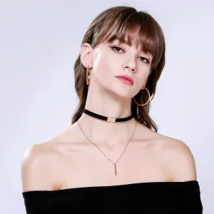 women necklaces choker leather charming dangle necklace around neck ✈️ free.shipping
