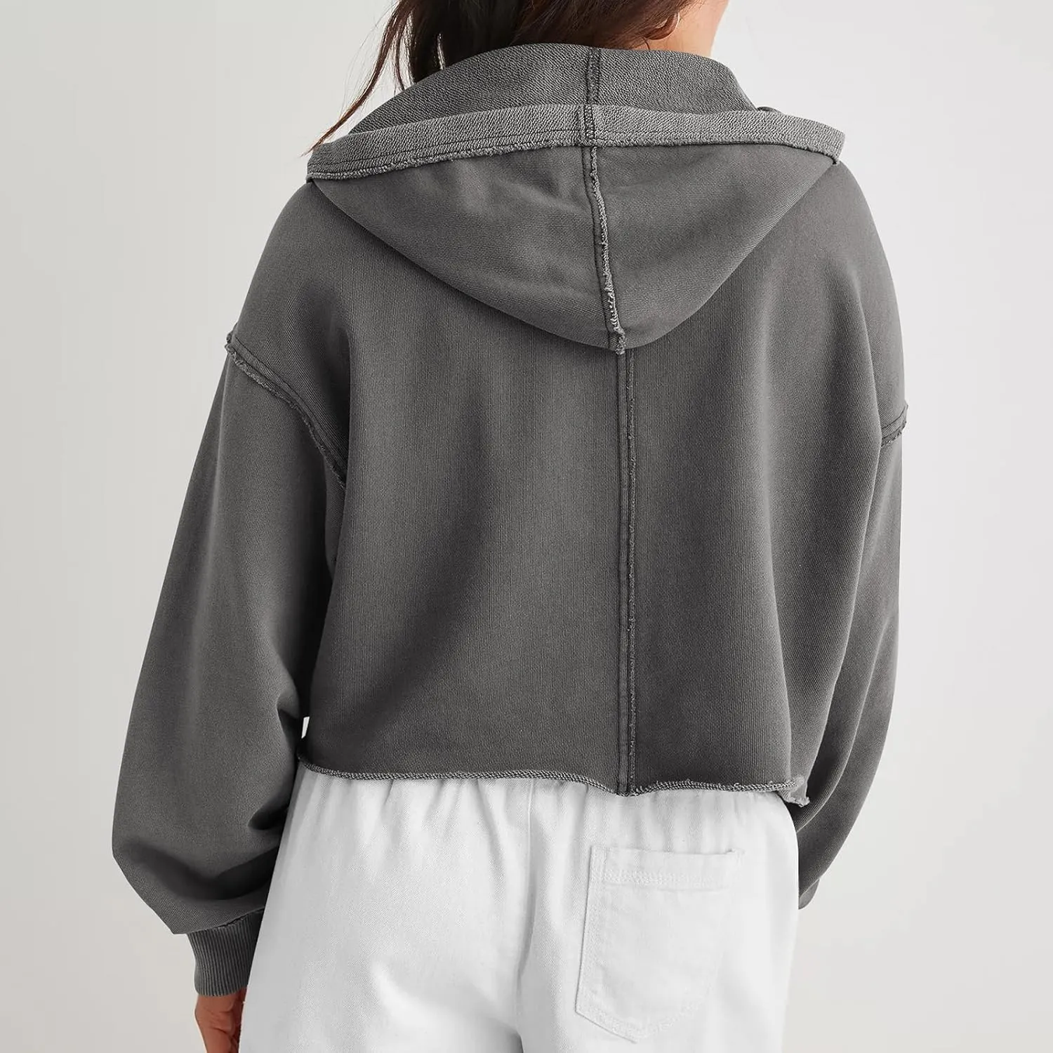 Women Oversized Hoodies Sweatshirt Long Sleeve Solid Color Casual Loose Hooded Top Fall Fashion Pullover Tops