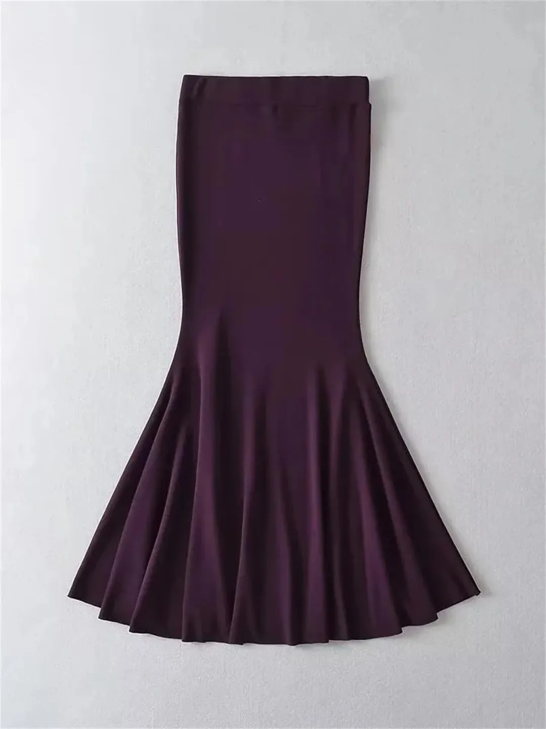 Women Style Elastic Waist Fishtail Skirt Sexy Stretch Tight Package HIPS Maxi Long Mermaid Skirt