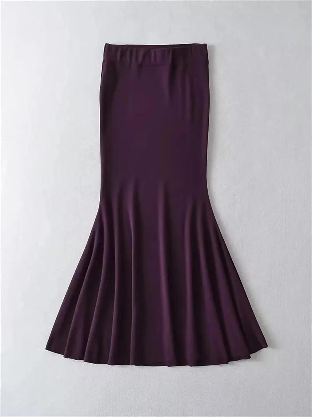 Women Style Elastic Waist Fishtail Skirt Sexy Stretch Tight Package HIPS Maxi Long Mermaid Skirt