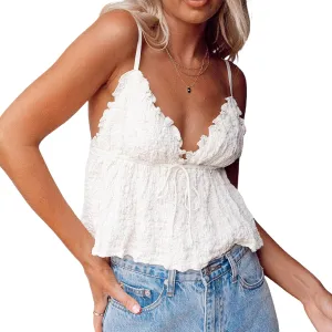 Women Y2K Ruched Camisole Spaghetti Straps V Neck Cami Tops Summer Cute Bow Flowy Tank Tops Streetwear