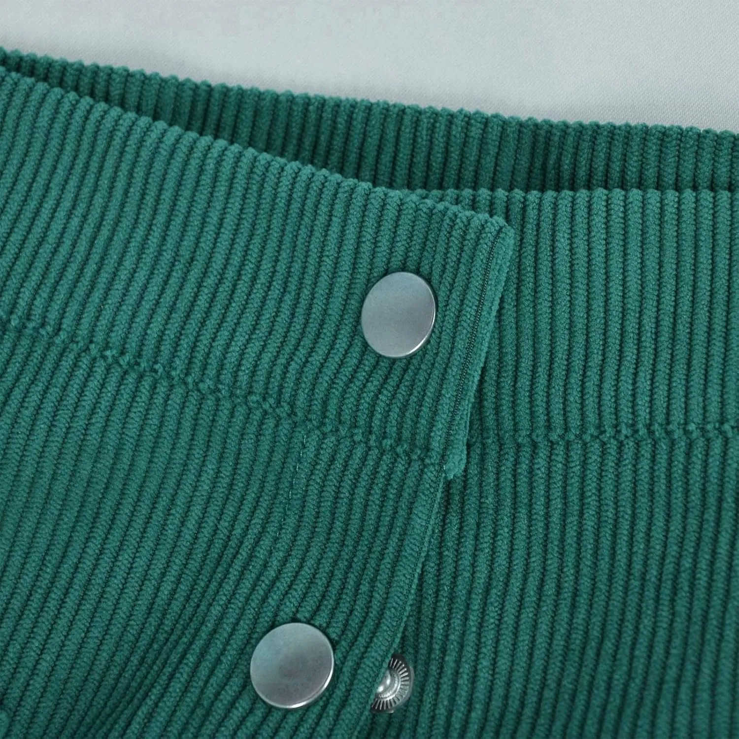 Women's Corduroy High Waisted Button Maxi Skirts A Line Slim Solid Single Breasted Midi Skirts for Fall Winter Spring