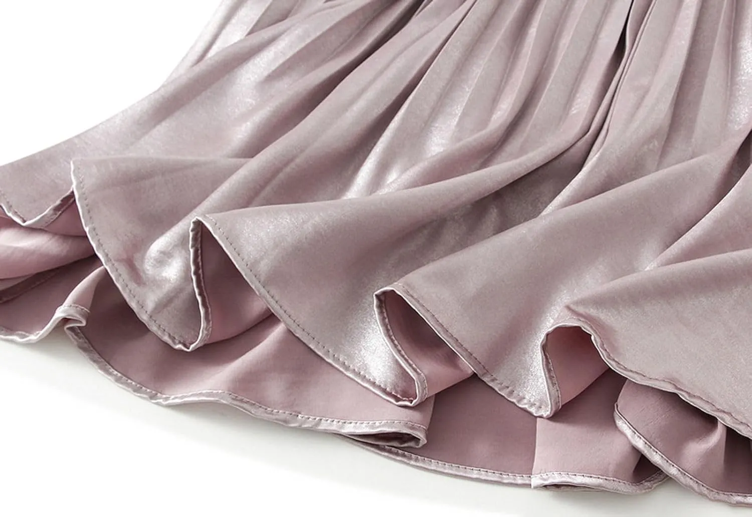 Women's Elegant Pleated Skirt A-Line Midi Long Skirts Dressy Slim Fit Casual Skirt 2025 Fashion