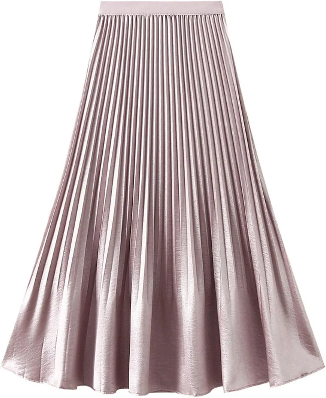 Women's Elegant Pleated Skirt A-Line Midi Long Skirts Dressy Slim Fit Casual Skirt 2025 Fashion