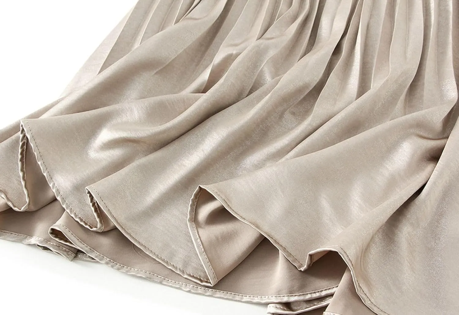Women's Elegant Pleated Skirt A-Line Midi Long Skirts Dressy Slim Fit Casual Skirt 2025 Fashion