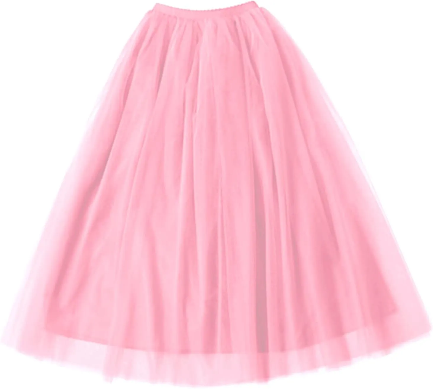 Womens Skirt Tulle Tutu Skirt Pleated Princess Midi Skirts Adult Tutu Dancing Party Evening Tulle Ankle Skirt for Womens