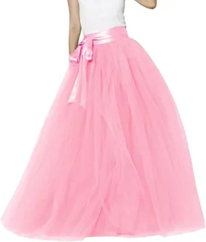 Womens Skirt Tulle Tutu Skirt Pleated Princess Midi Skirts Adult Tutu Dancing Party Evening Tulle Ankle Skirt for Womens