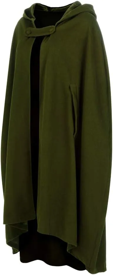 Women's Trench Coat Gothic Long Cloak Autumn And Winter Hoodies Robe Wool Blend Hooded Cape Poncho Maxi Cloak Coat