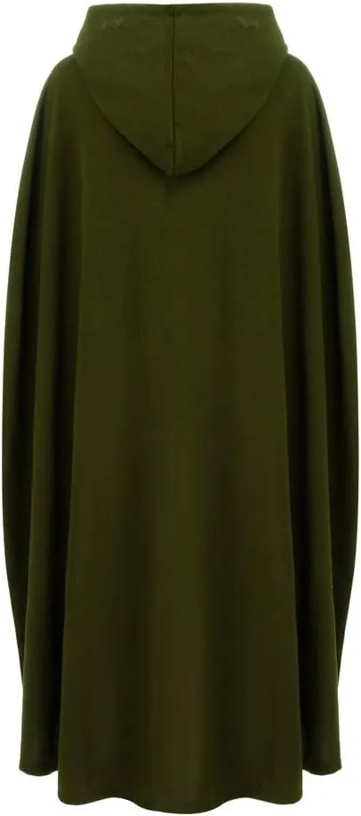 Women's Trench Coat Gothic Long Cloak Autumn And Winter Hoodies Robe Wool Blend Hooded Cape Poncho Maxi Cloak Coat