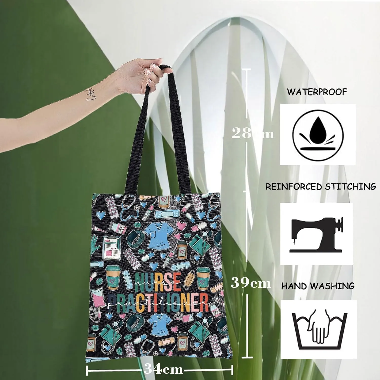 WZMPA Nurse Practitioner Graduation Cosmetic Bag - Gift Zipper Pouch with Makeup Organizational Accessories