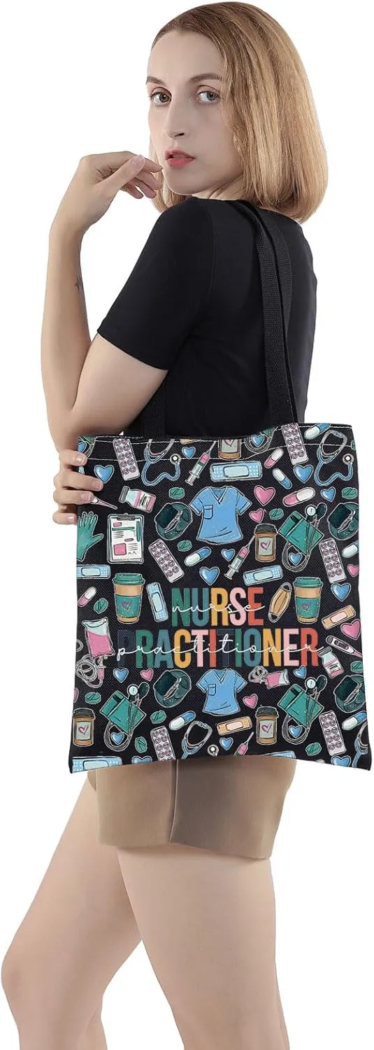 WZMPA Nurse Practitioner Graduation Cosmetic Bag - Gift Zipper Pouch with Makeup Organizational Accessories