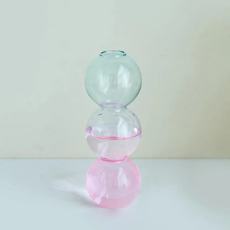 Yeknu Pastel Glass Bubble Vase