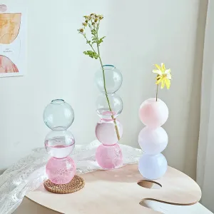 Yeknu Pastel Glass Bubble Vase