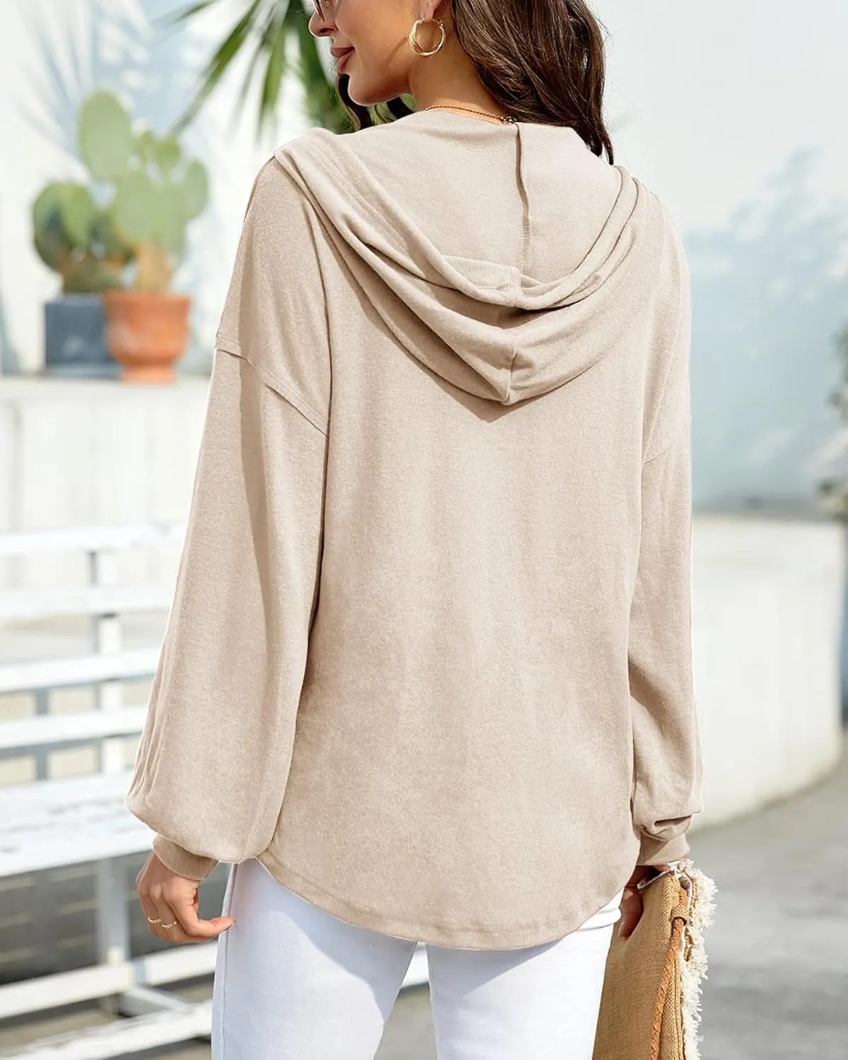 Zatanaroni Womens Zip Up Hoodies Loose fit Sweatshirt Casual Long Sleeve Shirts for Women Pullover Tops With Pocket
