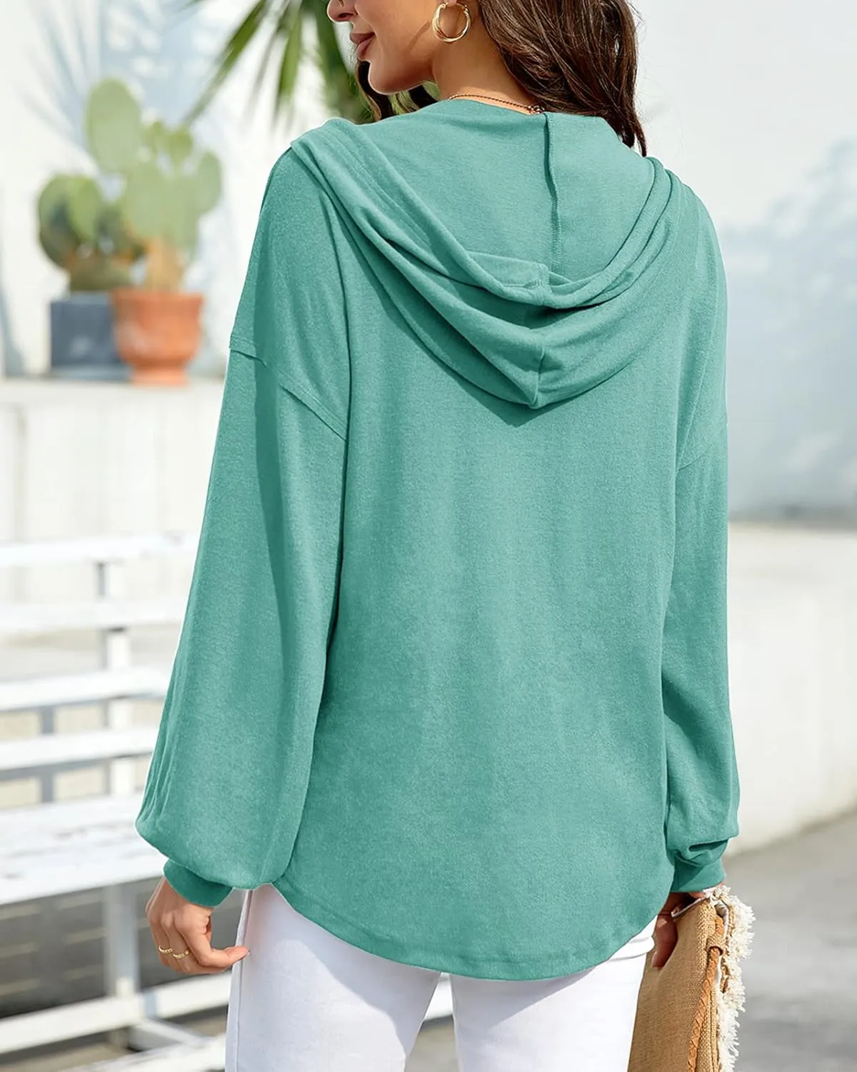 Zatanaroni Womens Zip Up Hoodies Loose fit Sweatshirt Casual Long Sleeve Shirts for Women Pullover Tops With Pocket