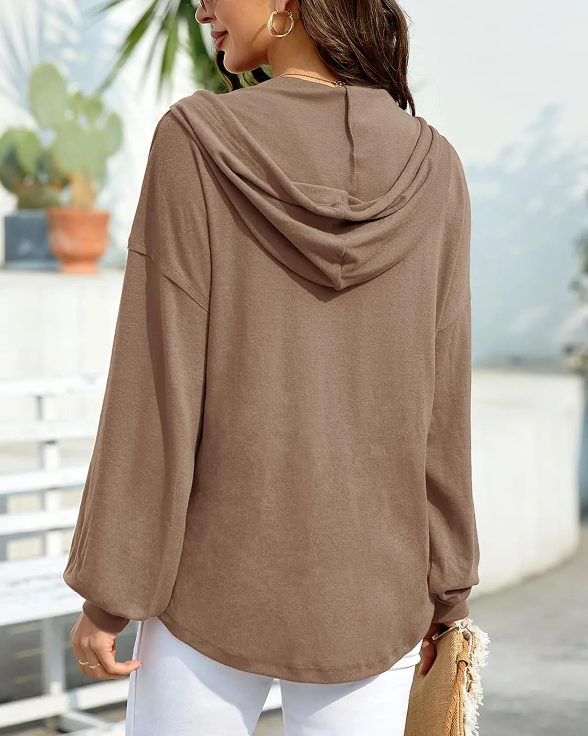 Zatanaroni Womens Zip Up Hoodies Loose fit Sweatshirt Casual Long Sleeve Shirts for Women Pullover Tops With Pocket