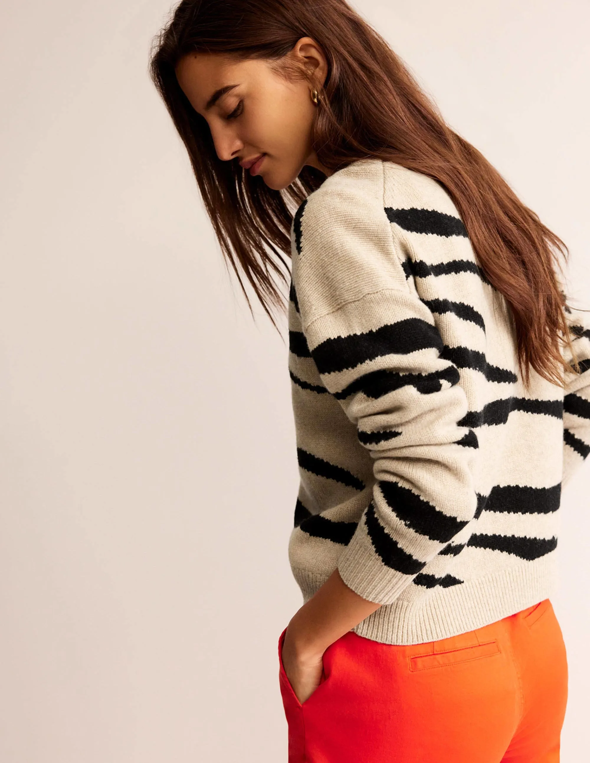 Zebra Jumper-Chinchilla Melange and Black